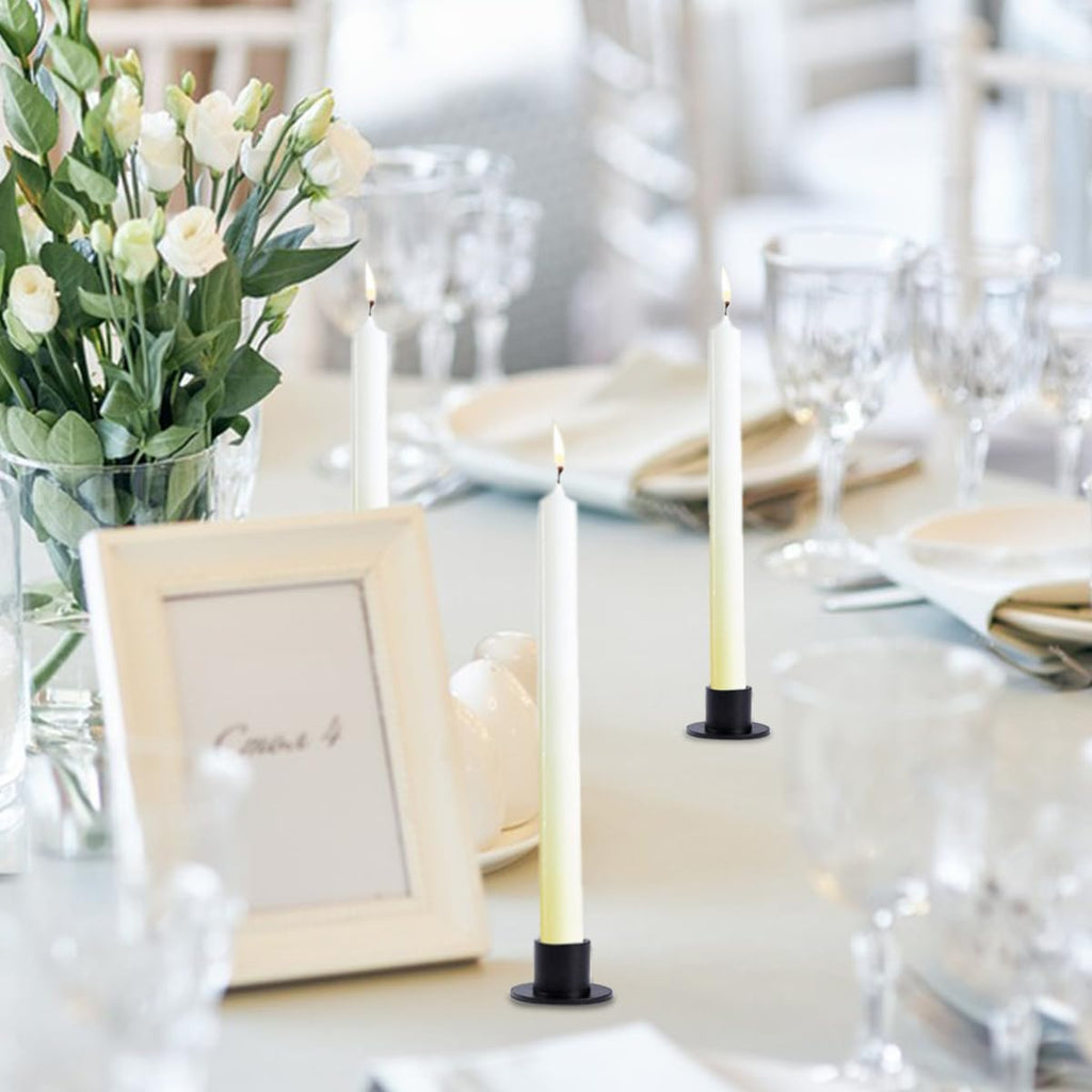 Skiennix Candle Holders - 4 PCS Matte Black Iron Centerpieces for Home Decor & Special Events