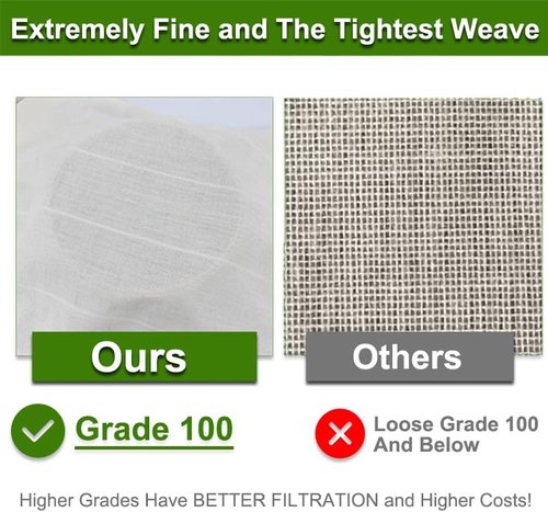 Grade 100 Unbleached Cotton Cheesecloth - 6 Pcs Reusable 20x20 Inch Fine Mesh for Straining & Cooking