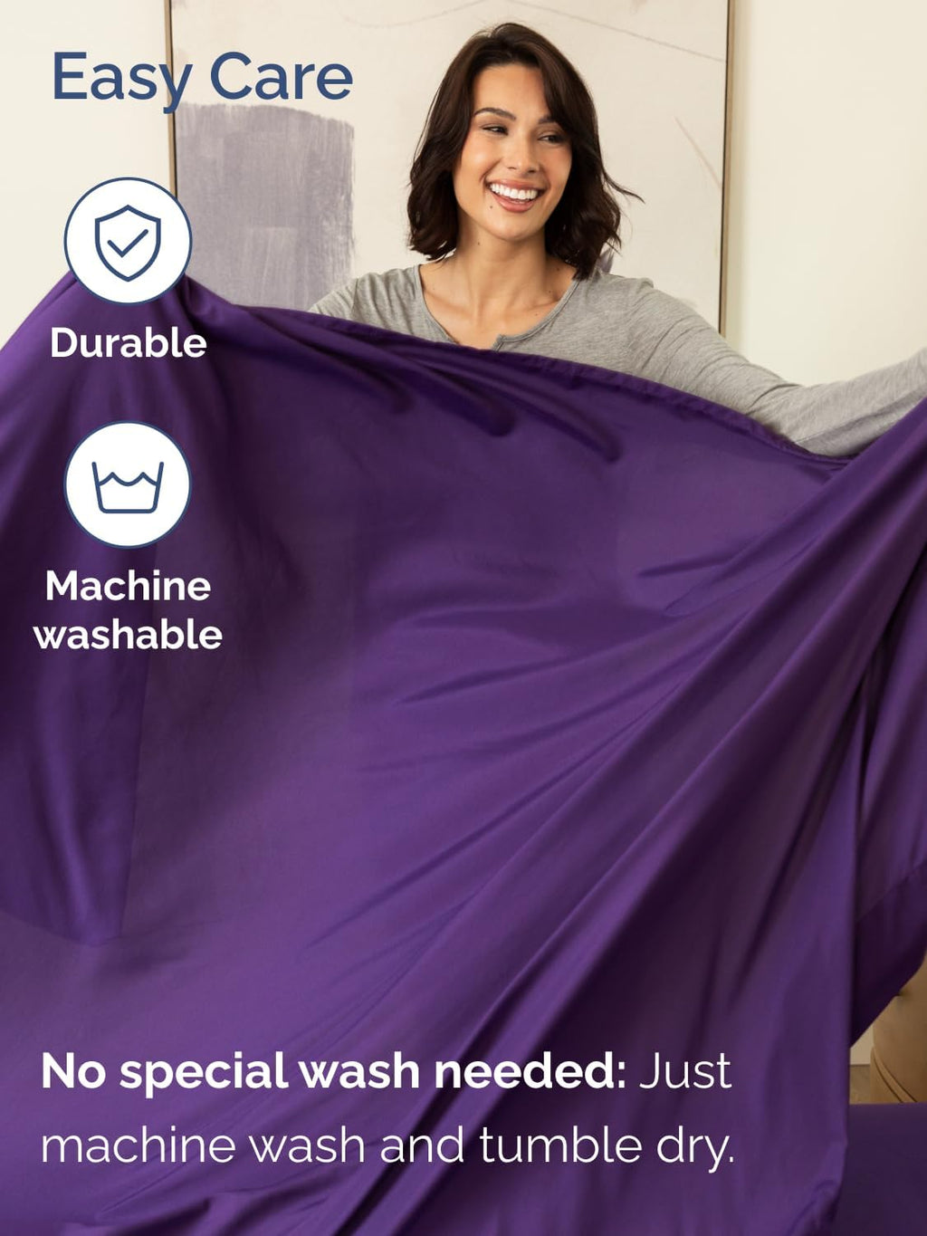 Skiennix Extra Deep Twin XL Sheet Set | 4-Piece Breathable Cooling Bedding - Soft, Wrinkle-Free, Purple