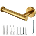 SUS304 Stainless Steel Toilet Paper Holder - Brushed Gold Modern Bathroom Tissue Roll Hanger, Wall Mounted with Half-Open Design for Easy Replacement