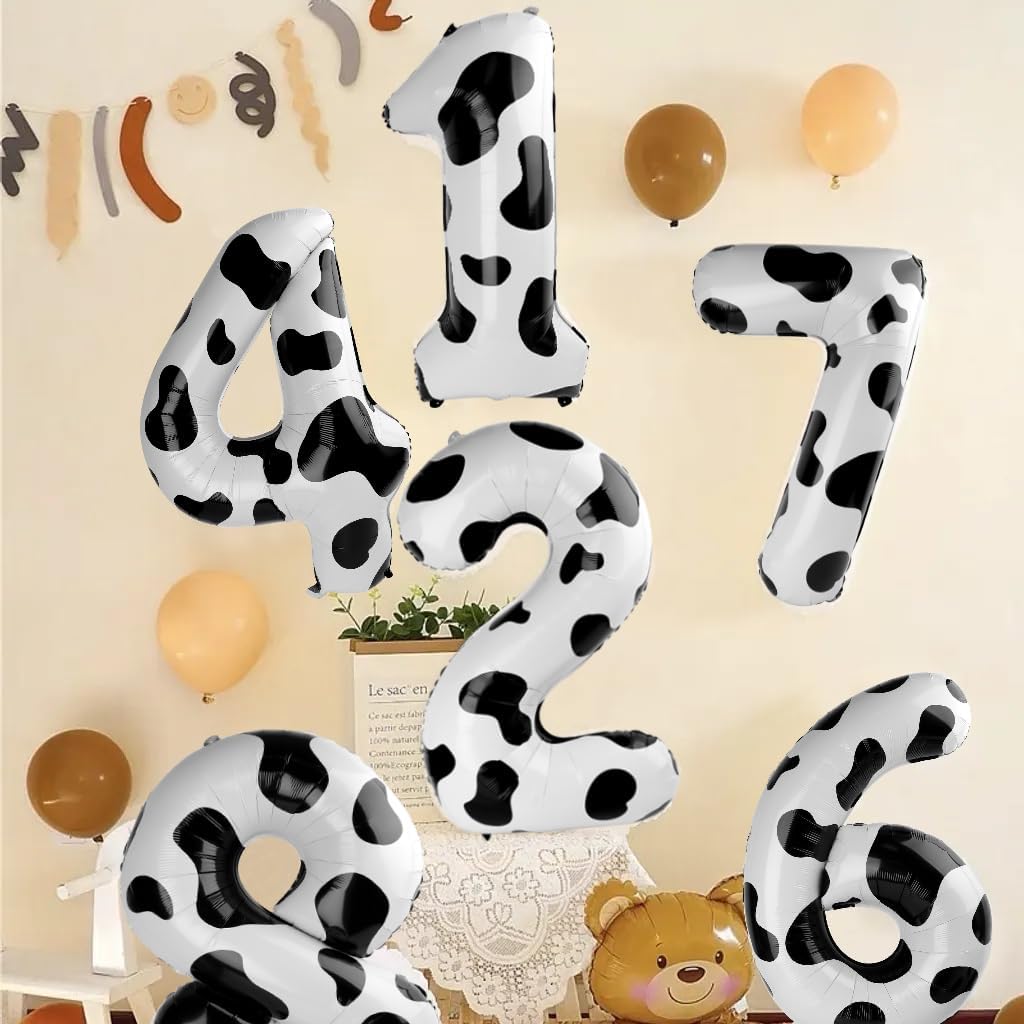 Number 6 Balloon by [Brand Name] - 40 Inch White & Black Birthday Decoration for Boys & Girls