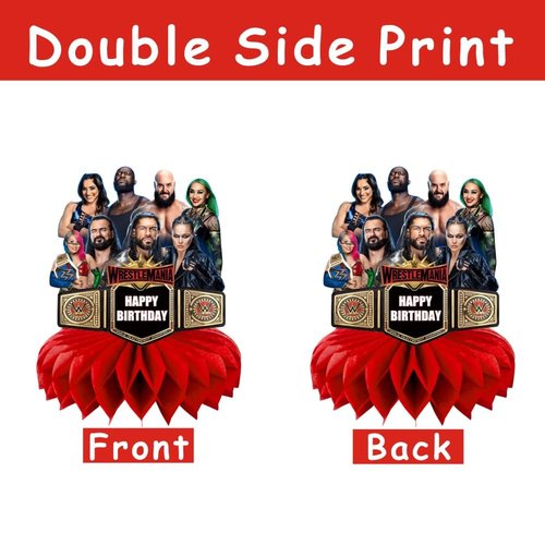 8Pcs Wresting Table Centerpiece Birthday Party Supplies Table Decorations for Wresting Themed Party Decorations