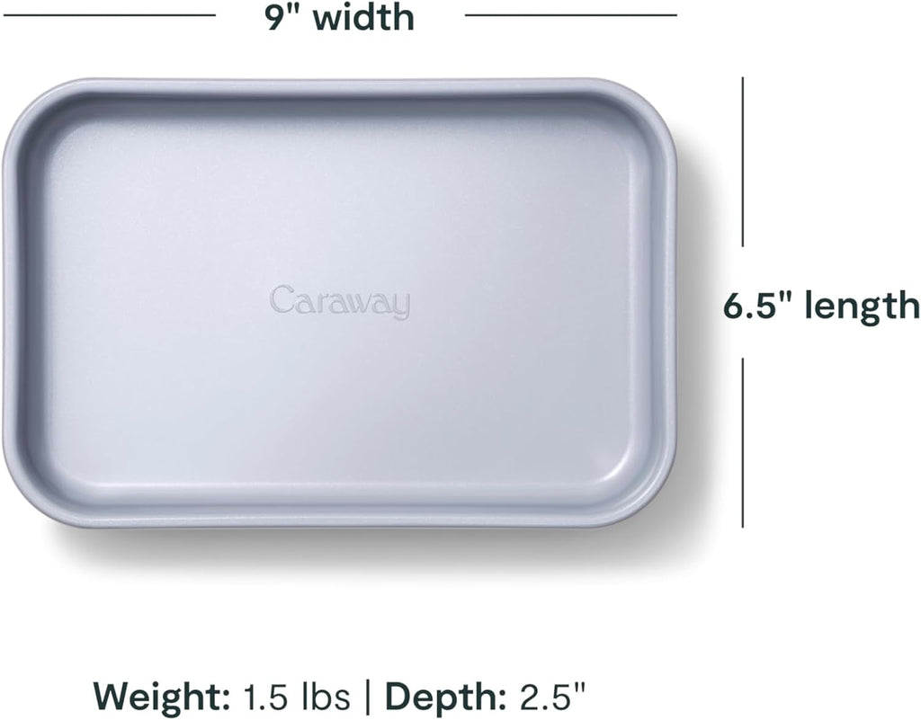 Caraway Nonstick Baking Pan Duo - 9” x 6.5” Deep Ceramic Pan, Non-Toxic & PTFE Free - Sage Color