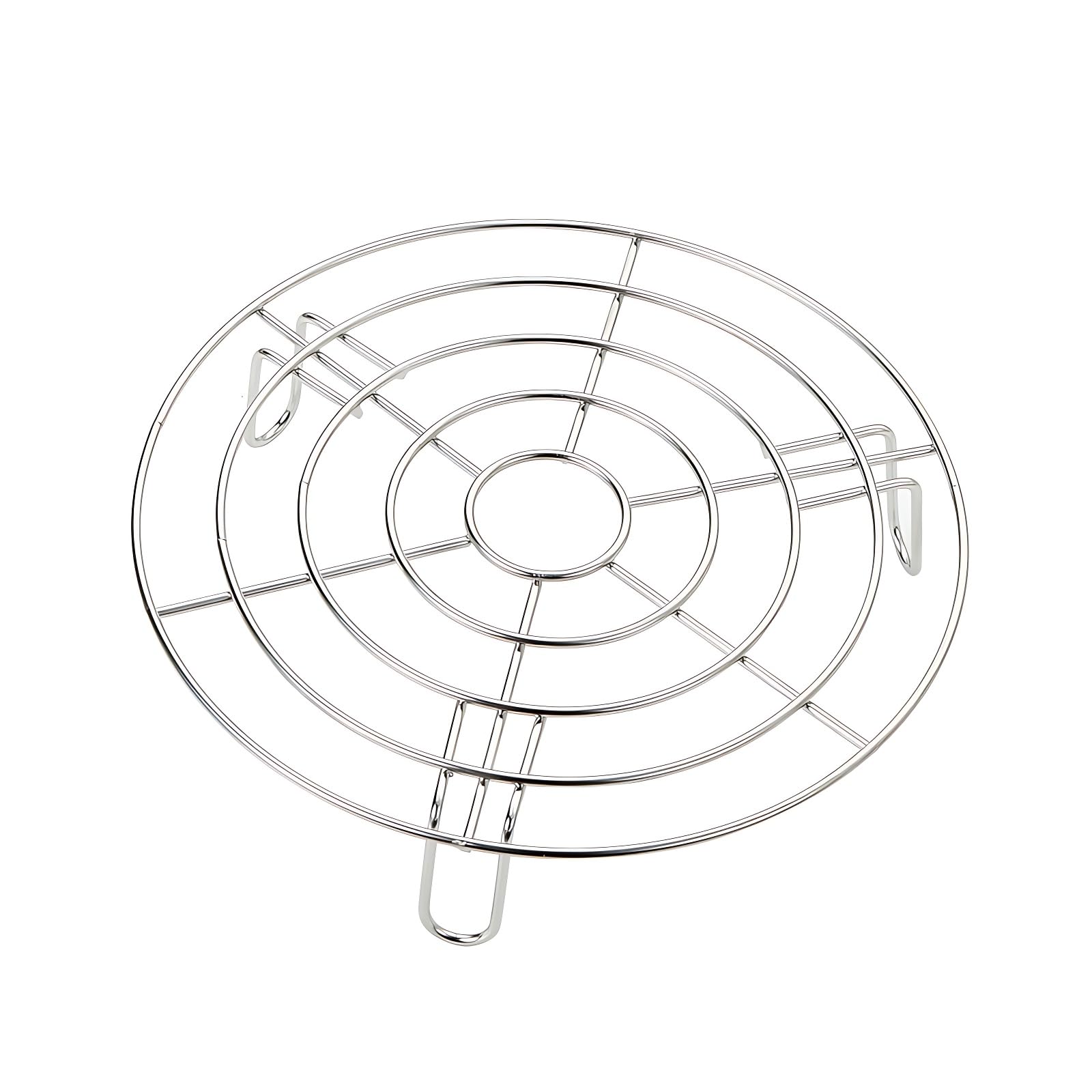Turbokey Stainless Steel Rack Cross Wire Cooling Racks with Legs Dia 7.9" Steaming Cooling and Baking Barbecue Rack Fit for Air Fryer Instant Pot Pressure Cooker Canning (Height 1.8",7.9"/20cm)