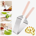 SerniaXin Stainless Steel Cake Cutter for Wedding, Birthday, Baking - Heavy-Duty Rust-Proof Blade with Double Non-Slip Ergonomic Handle, Safe Pastry & Pie Slicing Tool (1)