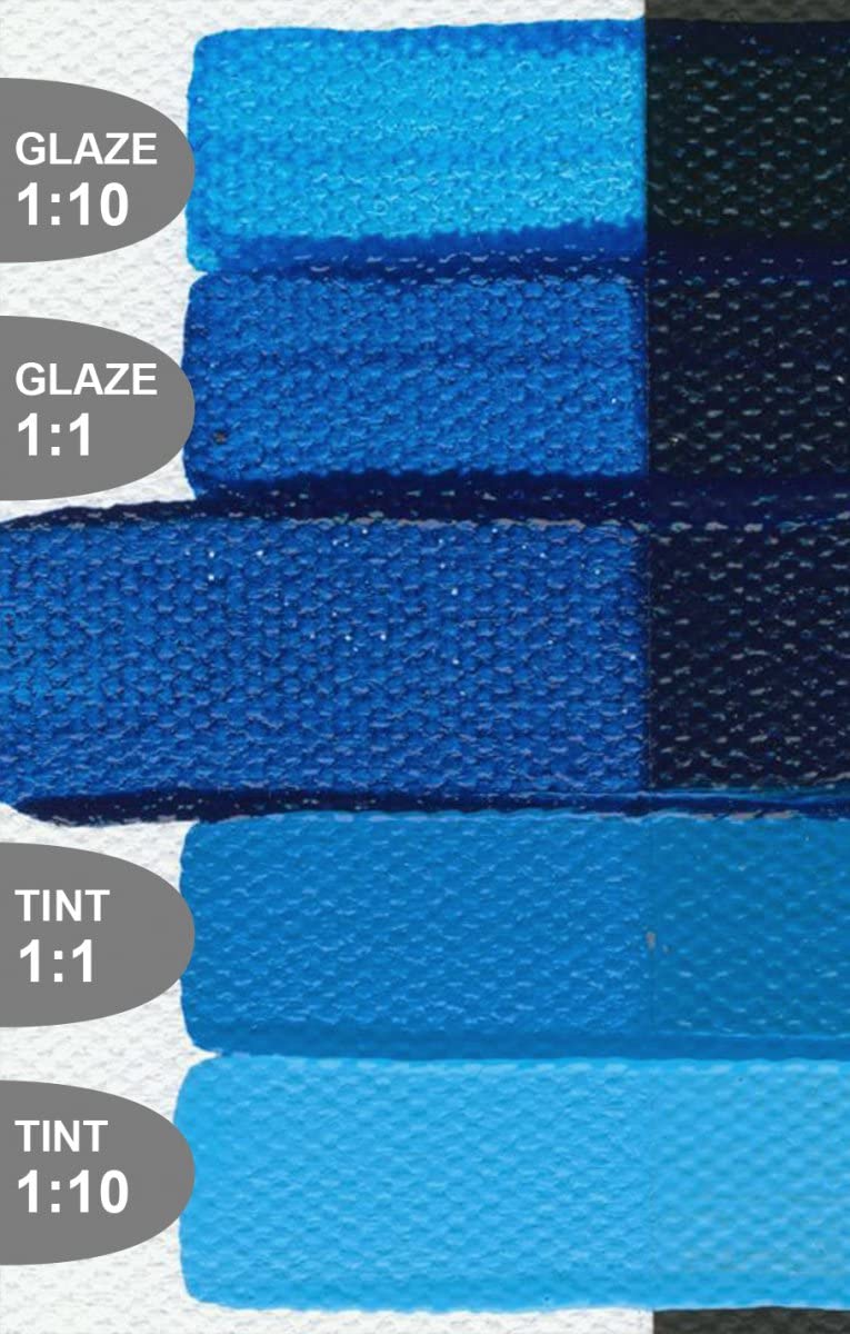 1 Oz Fluid Acrylic Color Paints Color: Phthalate Blue (Green Shade)