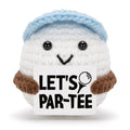 FunisFun Crochet Golf Ball - Positive Golf Gifts for Golfers, Fathers, Coworkers - Funny Emotional Support Presents for Men, Women, Golfer Enthusiasts and Birthdays