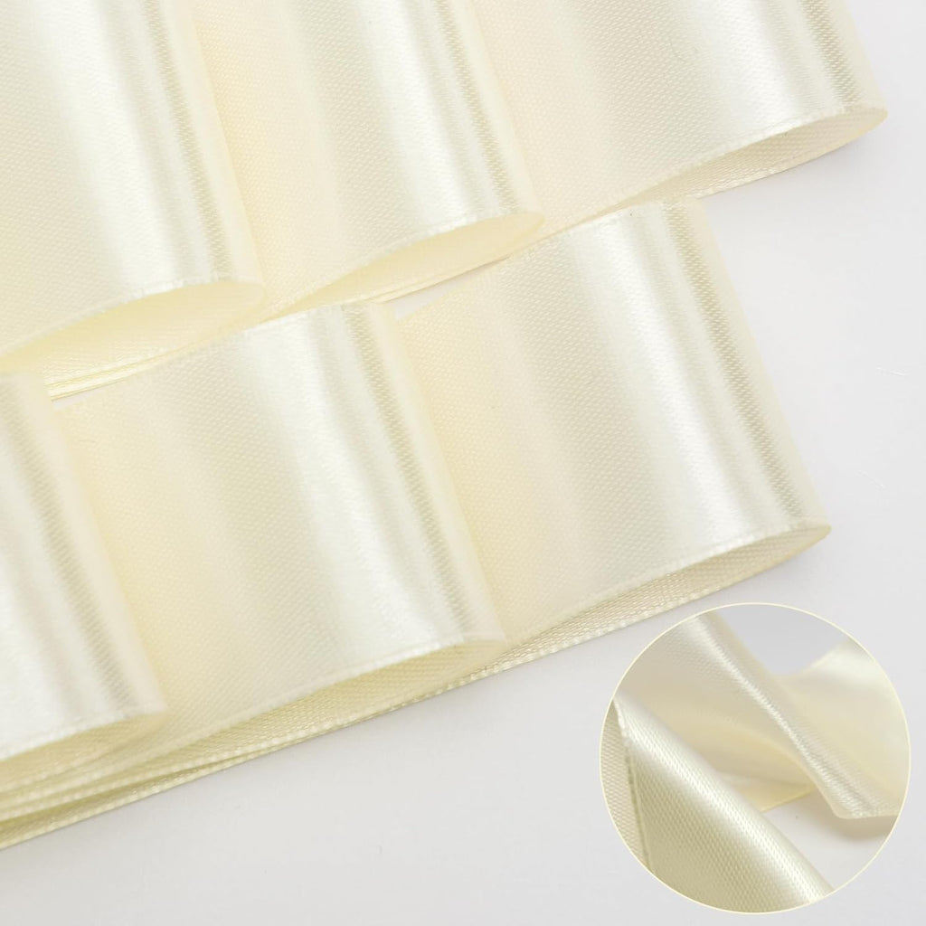 Regine Switzerland Wedding Chair Decorations - 24 Pcs Ivory White Satin Bows for Elegant Events