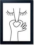 Regine Switzerland Funny Bathroom Wall Art - Black and White Framed Toilet Print Decor