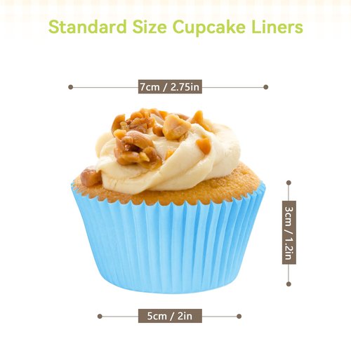 SKIDEC Rainbow Standard Cupcake Liners 400 Count Solid Colorful Paper Baking Cups Food Grade Disposable Cupcake Wrappers Bright Color Muffin Cups for Wedding Birthday Tea Party Baking Supplies