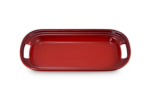 Le Creuset Stoneware Serving Platter, 14 in., Cerise