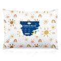 Babebay Toddler Pillow - 13x18 Machine Washable Kids Pillow with Case | Perfect for Travel - Sunshine Rainbow