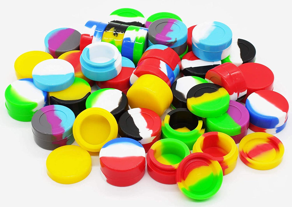 Vegcorn 7ml Silicone Wax Concentrate Containers Non-stick Jars (50)