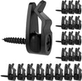 GEZIDEA String Light Hanger Hooks - Screw-In Clips for Christmas & LED Lights | 50 Pack, Black