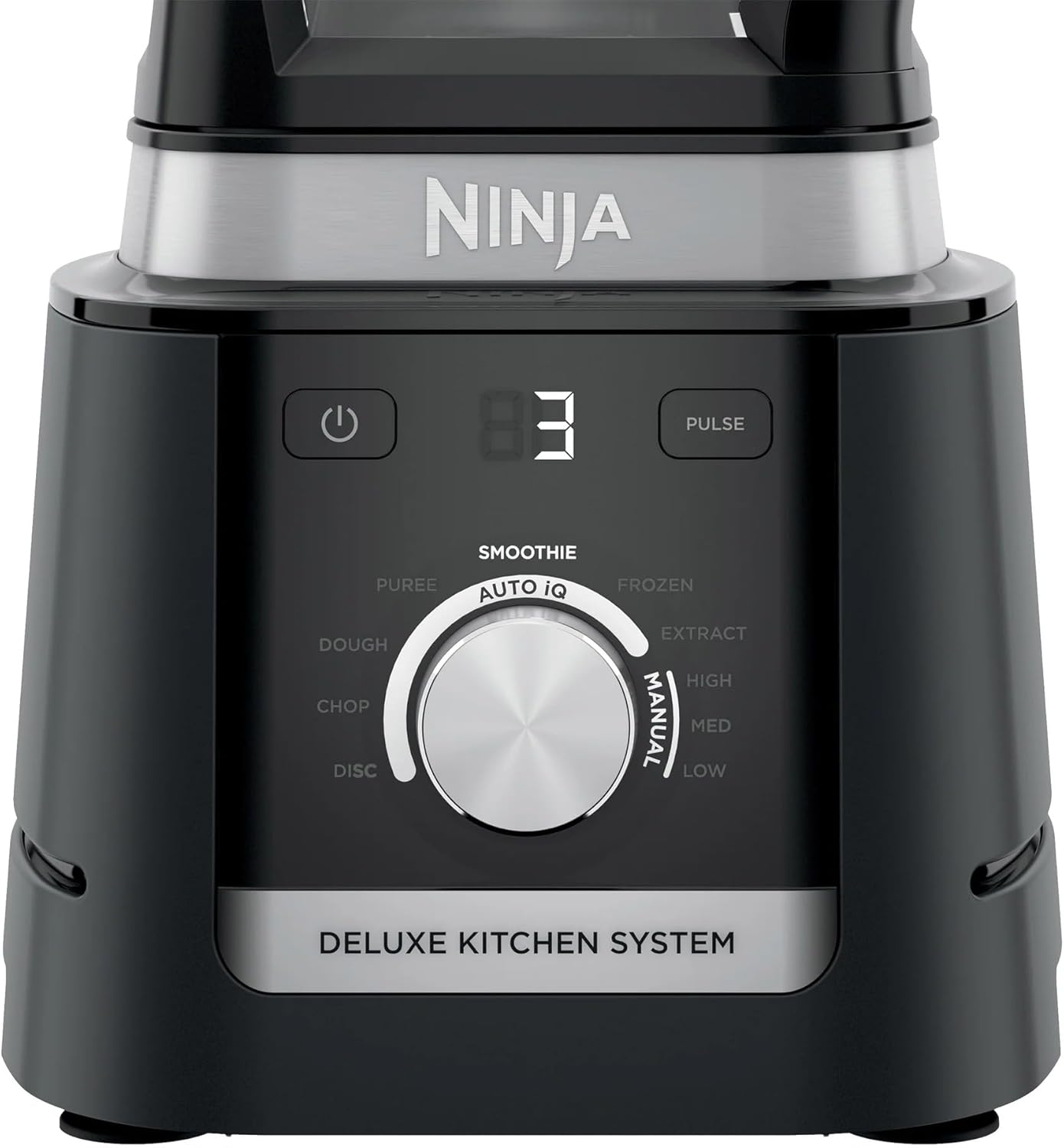 Ninja Deluxe Kitchen System - 1600W Auto-IQ Base with 88oz Pitcher & 9-Cup Food Processor | Refurbished