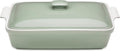 ROSSALLINI Stoneware Casserole Dish - Extra Large 4.23 Quart Bakeware Set with Lid | 13 x 9 Inch, Verde Salvia