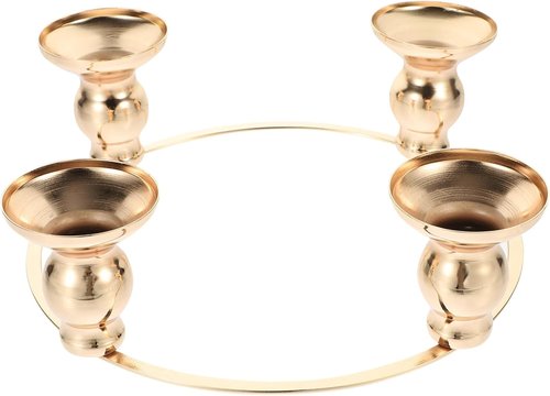 Luxshiny Christmas Advent Wreath - Elegant Candle Holder for Festive Home Table Decor