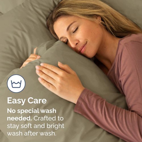 King Standard Pillow Cases - Soft Hotel Quality Covers for Comfy Bedding | 4-Piece Set in Khaki
