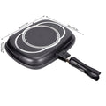 32cm Cast Aluminum DoubleSided Frying Pan Barbecue Cooking Tool Cookware for Home Outdoor Kitchen Accessories