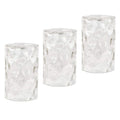 Eumyviv Clear Hammered Glass Lamp Shade Replacement with 1-5/8-Inch Fitter Opening, Water Ripple Glass Lampshade Accessory for Lighting Fixture(3 Packs) A00067
