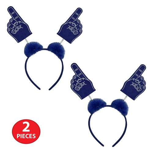 Beistle 2 Piece #1 Headband Boppers with Marabou, School Spirit Football Game Costume Accessories