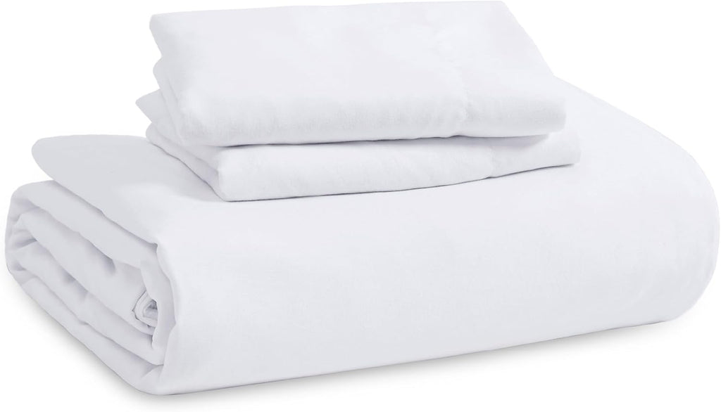 Bedsure Duvet Cover Set - King Size 4-Piece Extra Soft Cotton-Like Bedding in White | Zipper Closure & Fitted Sheet