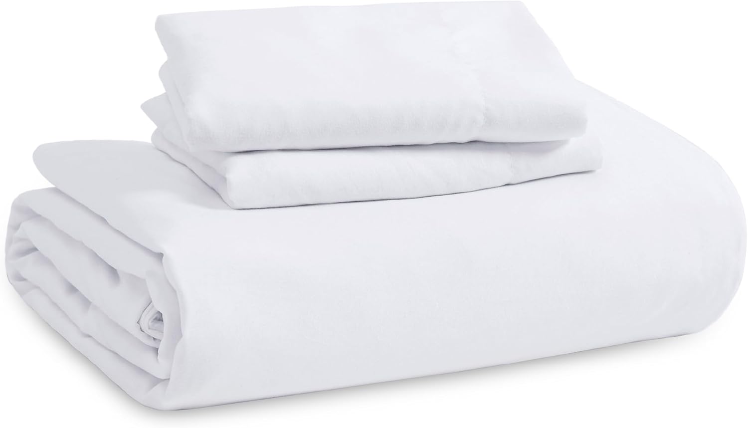 Bedsure Duvet Cover Set - King Size 4-Piece Extra Soft Cotton-Like Bedding in White | Zipper Closure & Fitted Sheet