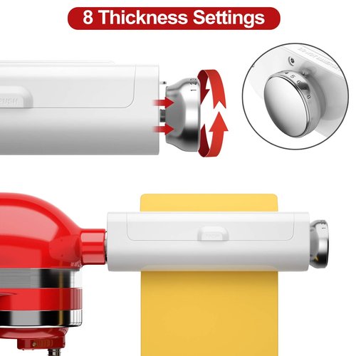 RETHONE Pasta Maker Attachment for KitchenAid Stand Mixers -3 in 1 Set Pasta Attachments includes Pasta Roller, Spaghetti Fettuccine Cutter, Pasta Machine Attachment Accessories for KitchenAid