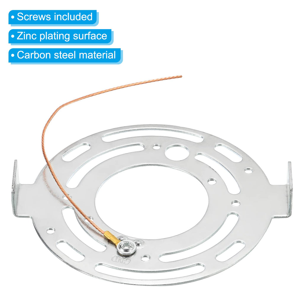 PATIKIL 115mm Round Ceiling Light Plate Kit, 2 Set Light Fixture Mounting Bracket Plate Steel Crossbar Hardware for Pendant Lamp Chandelier