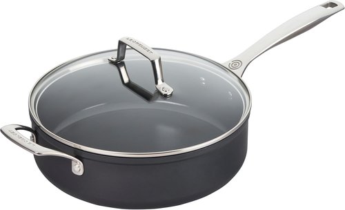 Le Creuset Non-Stick Ceramic Sauté Pan - 4 ¼ Qt with Glass Lid for Effortless Cooking