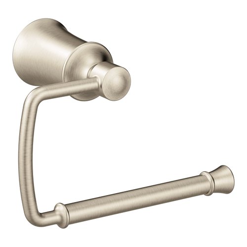 Moen YB2108BN DartmoorSingle Post Toilet Paper Holder, Brushed Nickel