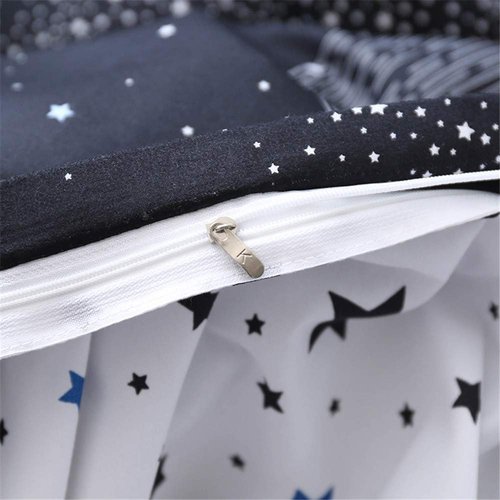 JQWUPUP Kids Duvet Cover Set Twin, 3Pcs Bedding Set (1 Duvet Cover and 2 Pillow Shams) for Toddler Teens Girls Boys (Twin, Starry Night)
