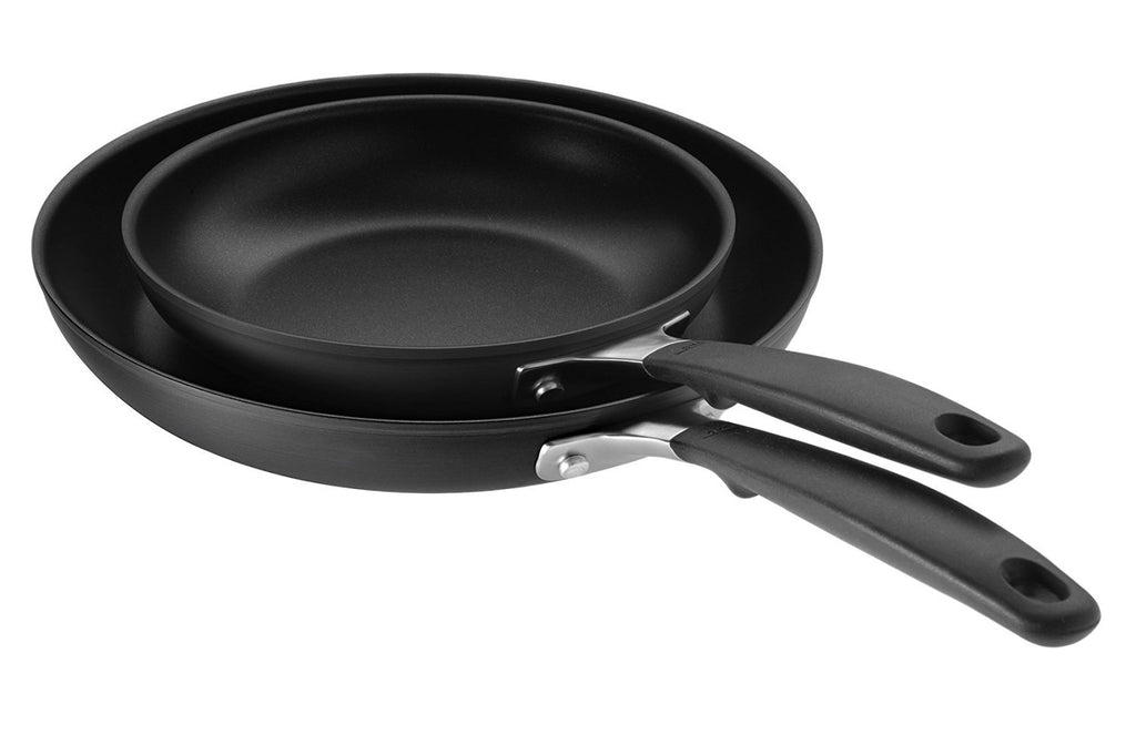 OXO Good Grips Hard Anodized PFOA-Free Nonstick 8" and 10" Frying Pan Skillet set Black