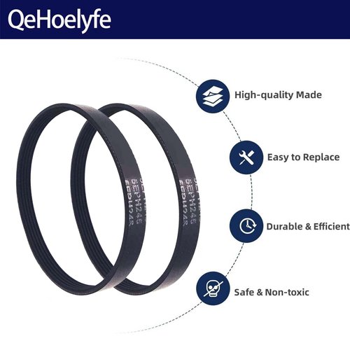2 Pack EPH245 Replacement Vacuum Belt for Bissell 31259 2998, 2849, 3000, 3057, 28492 MultiClean Lift-Off Pet Vacuum Cleaner Grooved Belt Vega eph245# Compare to Part 1625646
