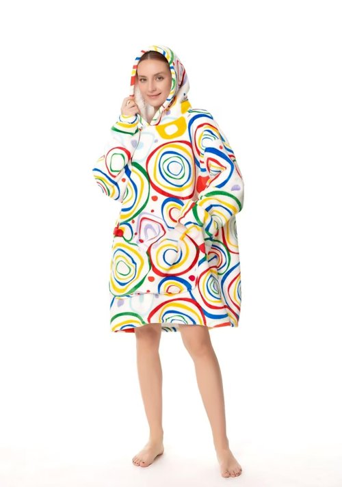 LOKLNEYK Wearable Blanket Hoodie for Adults, Oversized Sherpa Fleece Soft Hooded Blanket for Women & Men, Cozy & Warm, Perfect Birthday & Christmas Gift