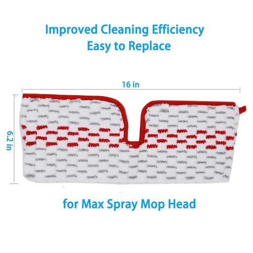 6 Pack Replace Mop Pads for Promist Max Microfiber Spray Mop Refill, Washable Reusable Replace Spray Mop Pad Head