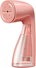 HiLIFE Clothes Steamer - 1100W Fast Wrinkle Removal, 300ml Tank, Portable & Easy to Use - Pink