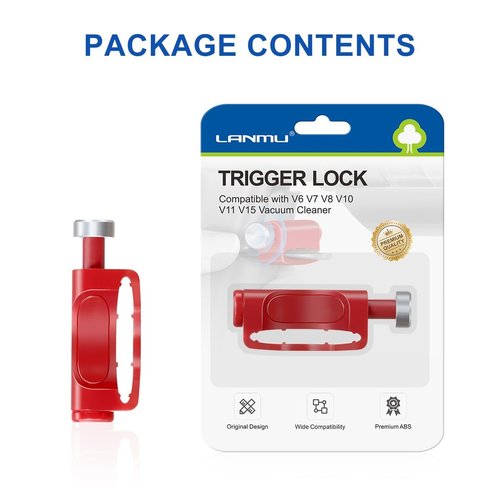 LANMU Trigger Lock Compatible with Dyson V15 V11 V10 V8 V7 V6 Absolute Motorhead Vacuum Cleaner, One-Press Switch for Easy Operation, Finger Pain Relief, Great for Long Cleaning Sessions