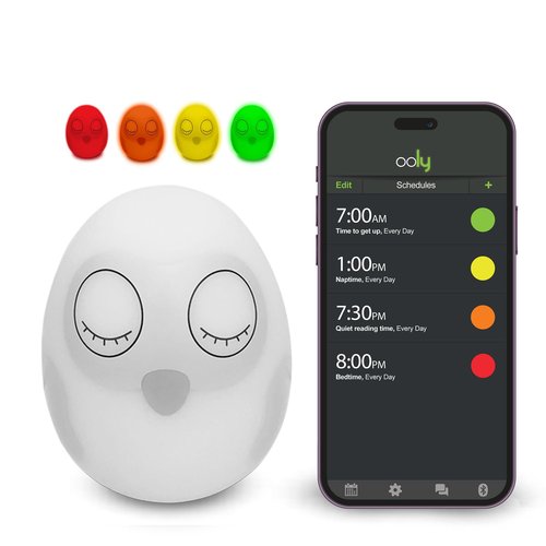 Ooly Owl Ok to Wake Clock for Toddlers & Kids | Sleep Trainer & Night Light | Safe, Cord Free, and Button Free | Helps Kids Learn When to Wake Up | Perfect Sleep Companion