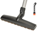 Portek 12" Hard Floor Brush Replacement Compatible with Miele Vacuum Cleaners, Upgraded Horsehair Bristles Floorhead Vacuum Attachment with Wheels, Ideal for Hardwood Cleaning, 2.5" Low Height, Black