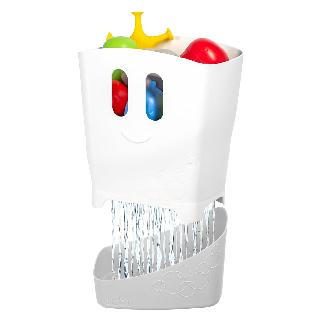 Ubbi Bath Toy Organizer - Freestanding Caddy with Removable Drying Rack | Gray for Toddlers & Babies