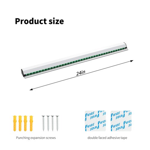 Cjgyz Order Ticket Holder for Restaurant | 24" Wall Mounted Aluminum Check Rack | Durable Metal Ticket Rail for Kitchen & Service Counte