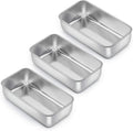 E-far Stainless Steel Loaf Pan - 9 x 5 Inch Non-Toxic Bakeware for Bread, Meatloaf & Cakes | Set of 3