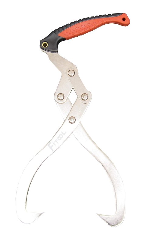 FITOOL 12 Inches (300MM) Log Carrier, Log Tongs, Log Lifting Hook, Timber's Tongs for Lifing Logs, Total Length 17.6 Inches