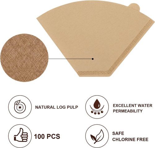 Cuisinart 100-Pack Disposable Coffee Paper Filters - Perfect Fit for Cuisinart Coffee Makers