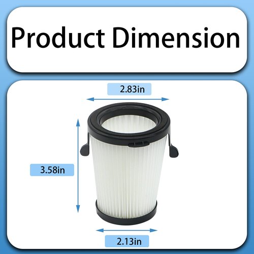 Aolleteau 4 Pack HEPA Vacuum Filters Compatible with Milwaukee M12 Compact Vacuum 0850-20, Compare to part# 49-90-1950, Including 4 Pack HEPA Filters & 1 Pack Brush