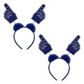 Beistle 2 Piece #1 Headband Boppers with Marabou, School Spirit Football Game Costume Accessories