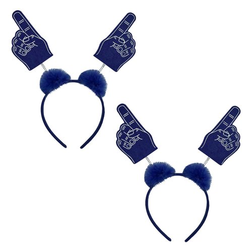 Beistle 2 Piece #1 Headband Boppers with Marabou, School Spirit Football Game Costume Accessories