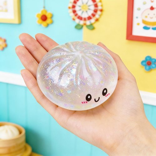 Glitter Dumpling | 2026 New Sensory Squeeze Toy for Stress Relief | Soft Decompression Dough
