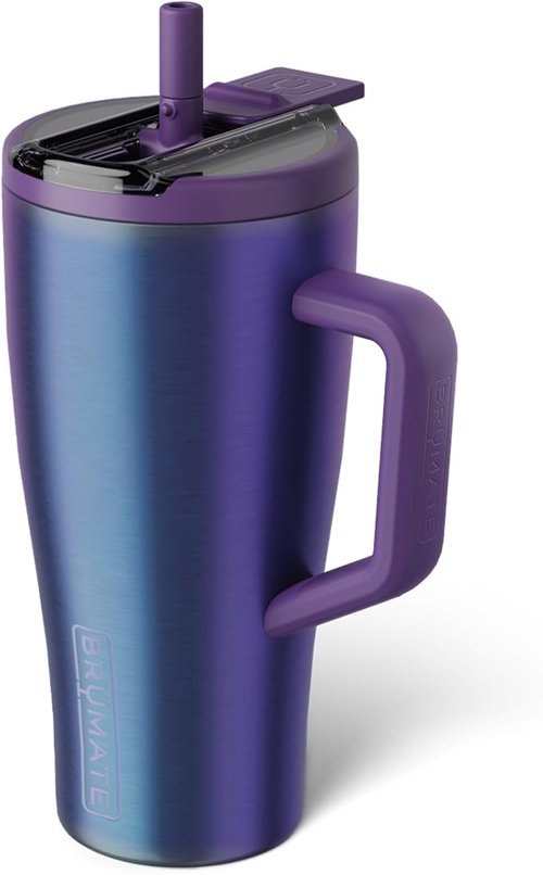 BrüMate Era 30oz Insulated Tumbler - 100% Leakproof Covered Straw Lid | BPA-Free | Dark Aura